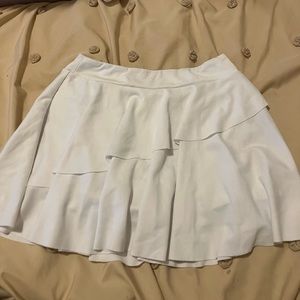 White tennis skirt